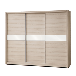 【唯熙傢俱】馬可橡木白8x7尺滑門衣櫃