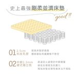 台灣製【藤原傢俬】石墨稀防螨抗菌獨立筒床墊-偏硬, , large