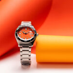 CITIZEN 星辰 光動能潮男時尚大三針手錶-橘 AW1760-81X, , large