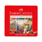 【Faber-Castell】輝柏  油性色鉛筆 鐵盒 24色 /盒 115845, , large