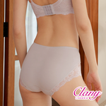 【Clany可蘭霓】台灣製蕾絲涼感親膚包臀中高腰 L-3XL 加大尺碼內褲 柔感灰 3078-61, , large