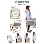 【AOTTO】戶外輕量折疊椅 克米特露營椅-黑色(RO-008BK), , large