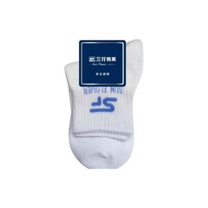 三花1/2休閒襪-#50白