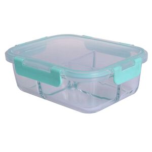 Dr.RIN耐熱三格玻璃保鮮盒1.05L-長型