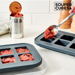 官方直營【Souper Cubes】 多功能食品級矽膠保鮮盒_曜石灰2件組(6格+10格), , large