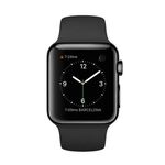 Apple Watch MLCK2TA/A 智慧型手錶，38公釐 太空灰不鏽鋼錶殼搭配黑色運動型錶帶_ 原廠公司貨, , large