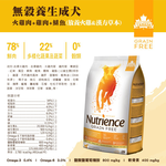 【拉拉寵物小舖】紐崔斯 狗飼料 養生無穀系列 無穀養生成犬(火雞肉+雞肉+鯡魚)2.5公斤, , large