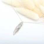【Angel & Me】印地安羽毛(大) Feather 925 純銀 項鍊 生日 週年 畢業 情人節 聖誕節 禮物, , large