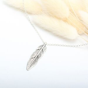 【Angel & Me】印地安羽毛(大) Feather 925 純銀 項鍊 生日 週年 畢業 情人節 聖誕節 禮物