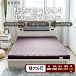 台灣製【藤原傢俬】冬夏兩用護背防螨抗菌10 cm彈簧床墊-硬, , large