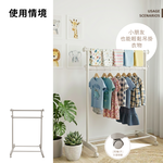 【KIWISH】日系雙層伸縮衣架 衣架 曬衣架 雙桿衣架 吊衣桿 吊衣架 掛衣桿 衣桿架 掛衣架 晾衣架, , large