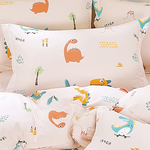 【FOCA】Little Dinosaur Party | 3M Patented Moisture-wicking, Breathable, Antibacterial Tencel Four-season Quilt/Cool Quilt Bed Sheet Set - Single, , large