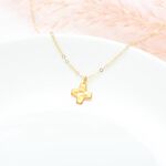 【Angel & Me】Hammered Prayer Cross s925 sterling silver 24k gold plated gift, , large