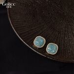 【Gulicc】古莉可 耳環 復古淡藍琥珀貝殼碎片耳環, , large