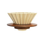ORIGAMI Dripper S with Wooden Holder (Matt Beige), , large