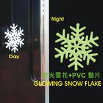 GS MALL 台灣製造 一組10入 夜光雪花窗貼 雪花壁貼 雪花窗貼 夜光雪花 玻璃貼 造型貼 車窗貼 夜光貼 雪花貼, , large