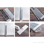 hold拖不沾手刮淨平板拖把X1支+替換布X3入, , large