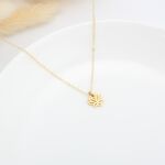 【Angel & Me】Love Lotus s925 sterling silver 24k gold plated necklace gift, , large
