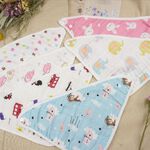 [Kaimei Cotton Industry] 12 in the group, random and excellent 6-layer yarn triangular saliva napkin, pure cotton double-button saliva napkin/dining napkin, , large