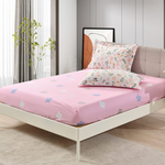 【Betrise】Fresh Grass | Environmentally friendly printing and dyeing anti-mite and antibacterial 100% combed cotton dual-purpose quilt and bed sheet set - Large size, , large