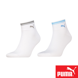 PUMA 男女款短筒襪1雙裝 彪馬 跳豹 男襪 女襪 襪子 短襪 腳踝襪 棉襪 柔軟 舒適 抗菌 除臭 耐磨 白灰 白藍