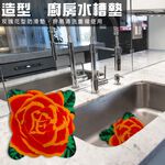 金德恩 GS MALL 台灣製造 玫瑰造型水槽墊 流理台水槽墊 排水槽水槽墊 濾水槽 防滑墊 水槽墊 玫瑰墊 止滑墊, , large