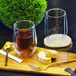 S/2 DOUBLE WALL GLASS CUP, , large