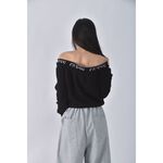 (S) 【房業涵私服】guesslogo刺繡黑色上衣二手衣, , large