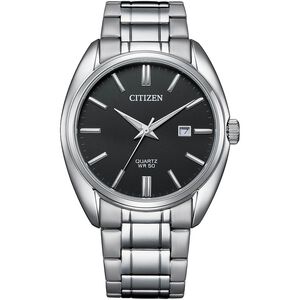 CITIZEN 星辰 限量 紳士日期手錶 送禮-銀x黑/41mm BI5100-58E