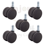 【滾動幸福PU輪】尼龍輪 50mm 杯口E(平面)、辦公椅輪子、活動輪、電腦椅輪子、台灣製、五爪、零件輪子, , large