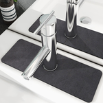 【上手家居】可剪裁水龍頭吸水墊 白色(硅藻土/矽藻土/廚房瀝水墊/水龍頭墊/防濺墊/水槽防水墊/防霉墊), , large