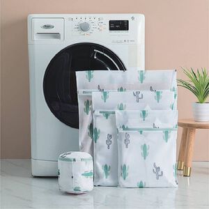 HK Mesh Laundry Bag-Cactus Print