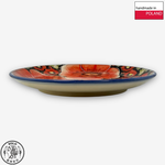 【SOLO Vintage】Cerraf Polish Pottery 19cm Round Plate Crimson Sunset Floral Whisper Series Made in Poland, , large