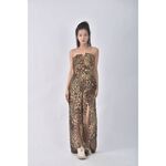 (S) 【安于晴Charlene私服】shein高腰質感豹紋棕色連身裝二手衣, , large