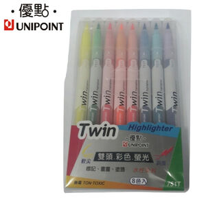 英士ACE 優點751T雙頭螢光亮彩筆(8色組)