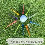 [標準桿] MEGA GOLF Crystal Plastic Golf Tee (Pack of 7) Durable, , large