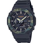 CASIO 卡西歐 G-SHOCK 街頭軍事系列 八角 電子錶-迷彩綠 GA-2100SU-1A, , large