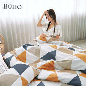BUHO 舒柔安眠銀離子抗菌6x7尺雙人兩用被套(棱彩之境)