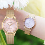 CITIZEN 星辰 L系列 非洲菊 光動能氣質大三針米蘭帶女錶 EM0818-82X, , large