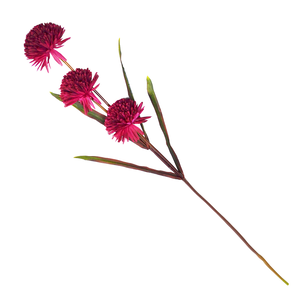 【YU Living】仿真裝飾薊花 人造花-酒紅