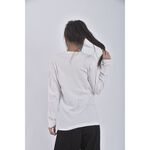 (S) 素色圓領白色長袖上衣二手衣, , large