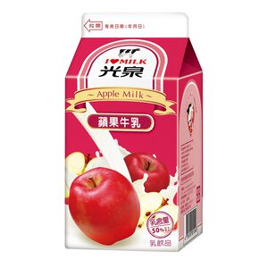光泉調味乳飲品-蘋果牛乳-400ml到貨效期約6-8天