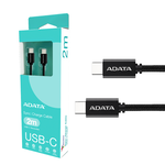 【ADATA 威剛】USB-C to USB-C 黑色 充電傳輸線 編織線 長度 200cm, , large