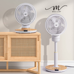 【MOLIJIA】M186 Fully Automatic DC Inverter Brushless Circulating Fan - 9-inch Floor Standing Type / DC Energy Saving Fan - White Wood Grain, , large
