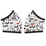 【seisei】Antibacterial Face Masks_Doodle / White, , large