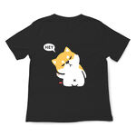 JZ TEE 柴犬&貓咪HEY 印花短袖T恤, , large