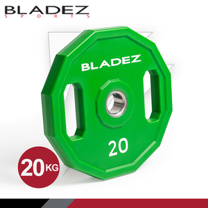 【BLADEZ】OP5-CPU彩色多邊形包膠槓片-20KG (二入組)