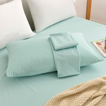 【FOCA】Lake light green | Professional Care Grade 100% Super Waterproof Mattress Cover-Double, , large