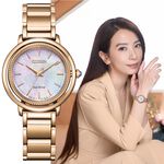 CITIZEN 星辰 L系列 Hebe田馥甄廣告款 珍珠貝光動能女錶 EM1103-86Y, , large