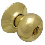 喇叭鎖 廣安牌 金色 C9710 裝置距離60mm 無鑰匙 浴室鎖 廁所用, , large